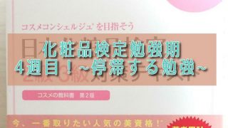 化粧品検定勉強期4週目です。